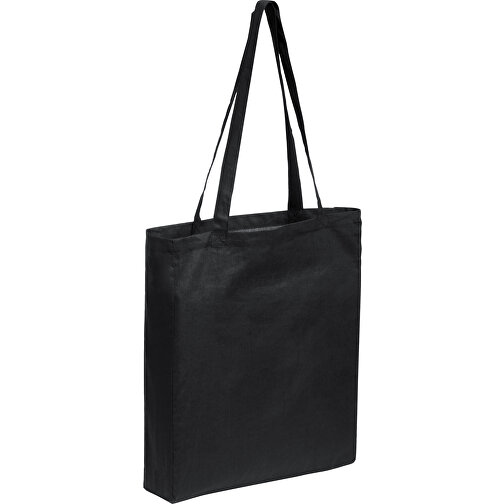 Tasche Coina , schwarz, 100% Baumwolle 105 g/m3, 36,00cm x 8,00cm x 40,00cm (Länge x Höhe x Breite), Bild 1