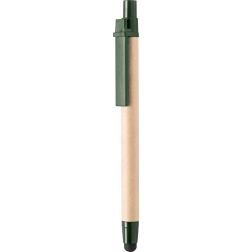 Kugelschreiber Pointer Than , grün, Reclycling Pappe, 13,80cm (Breite), Bild 1