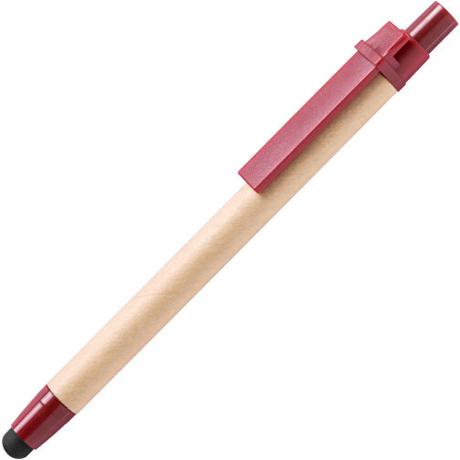 Kugelschreiber Pointer Than , rot, Reclycling Pappe, 13,80cm (Breite), Bild 2