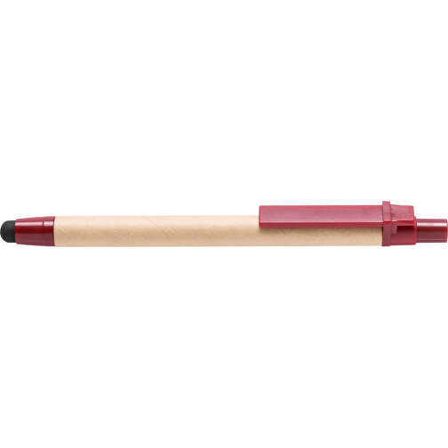 Kugelschreiber Pointer Than , rot, Reclycling Pappe, 13,80cm (Breite), Bild 3