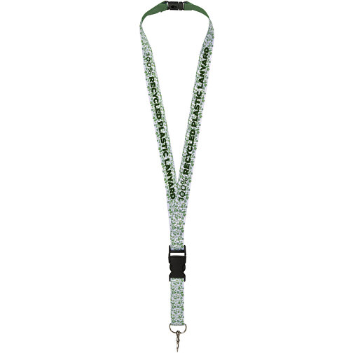 Balta Schlüsselband Aus Recyceltem PET Kunststoff Mit Sicherheitsverschluss , Green Concept, weiss, Polyester, Recycled PET, 97,50cm x 2,50cm (Länge x Breite), Bild 1