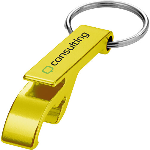 Tao Schlüsselanhänger Mit Flaschen- Und Dosenöffner , gold, Aluminium, 1,00cm x 5,50cm x 1,50cm (Länge x Höhe x Breite), Bild 2