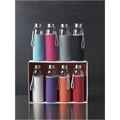 Bodhi 500 Ml Glas-Sportflasche , rot, Glas, Neopren, Edelstahl, 22,10cm (Höhe), Bild 6