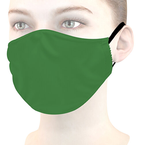 Mikrofaser-Kindermaske , grün, 70% Polyester, 30% Polyamid, 17,00cm x 6,00cm (Länge x Breite), Bild 1
