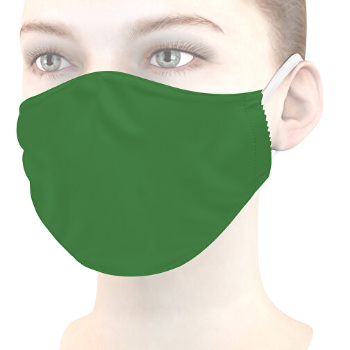Mikrofaser-Gesichtsmaske , grün, 70% Polyester, 30% Polyamid, 18,00cm x 8,00cm (Länge x Breite), Bild 1