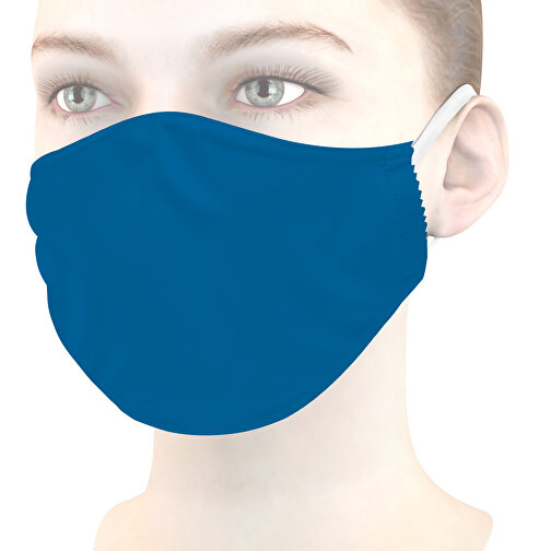 Mikrofaser-Gesichtsmaske , tintenblau, 70% Polyester, 30% Polyamid, 18,00cm x 8,00cm (Länge x Breite), Bild 1