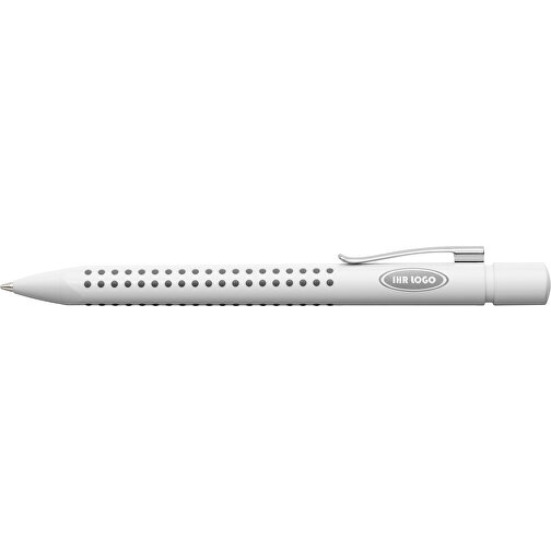 Grip 2010 Kugelschreiber Weiß , Faber-Castell, weiß, Kunststoff, 14,50cm x 1,70cm x 1,70cm (Länge x Höhe x Breite), Bild 3