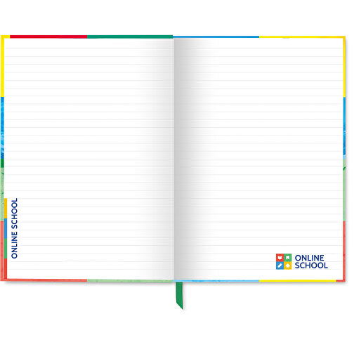 DIN A5 Full Color Notizbuch , weiss, Papier, 15,40cm x 21,60cm (Länge x Breite), Bild 4