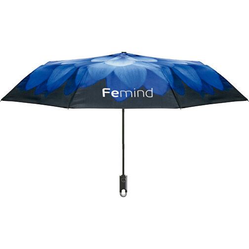 Gefalteter Full Color (Foto) Regenschirm , weiss, Pongee, 55,00cm (Höhe), Bild 1