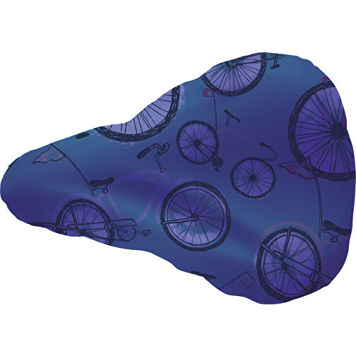 Wasserfester Full Color Fahrrad-Sattelschutz , weiss, Polyester, 24,00cm x 26,00cm (Länge x Breite), Bild 1
