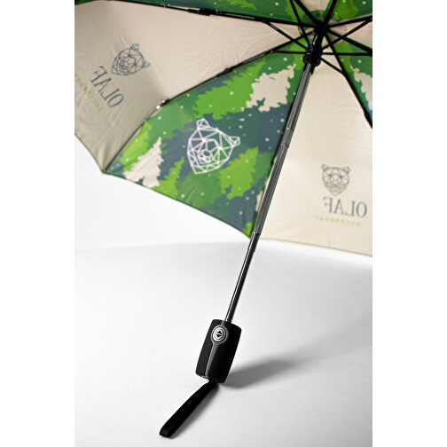 21' 3fach Gefalteter Premium Regenschirm , weiß, Pongee, 55,00cm (Höhe), Bild 5