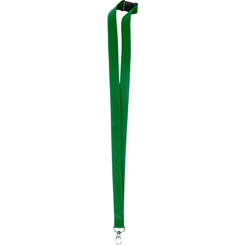 15 Mm Sicherheits Lanyard , dunkelgrün, Polyester, 90,00cm x 1,50cm (Länge x Breite), Bild 1