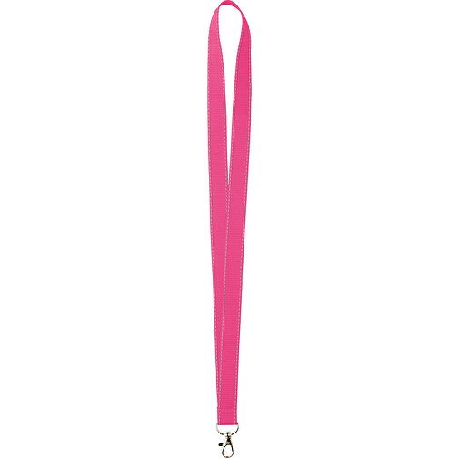10 Mm Lanyard Mit Reflektierenden Fäden , rosa, Polyester, 90,00cm x 1,00cm (Länge x Breite), Bild 1