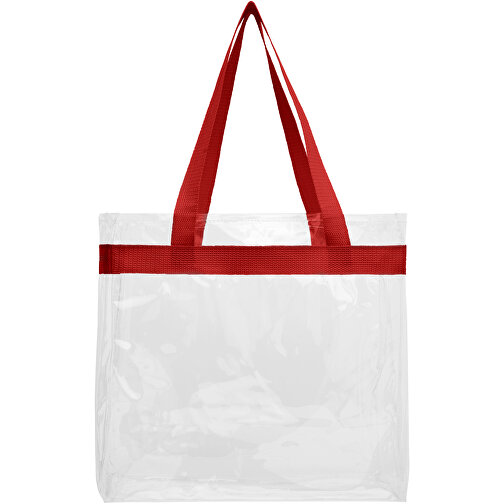 Hampton Tragetasche 13L , rot / transparent klar, PVC, 30,50cm x 30,50cm x 15,20cm (Länge x Höhe x Breite), Bild 3
