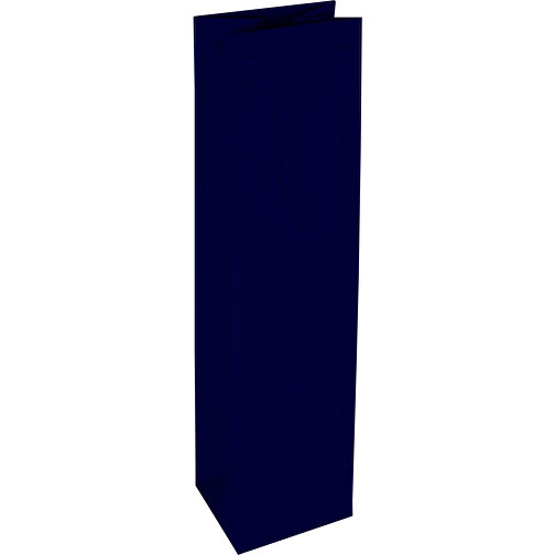 Tragetasche Classic 2, 10 X 9 X 40 Cm , dunkelblau, White Chrom Papier, 10,00cm x 40,00cm x 9,00cm (Länge x Höhe x Breite), Bild 2