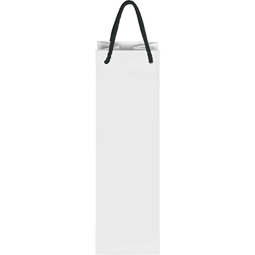 Tragetasche Classic 2, 10 X 9 X 40 Cm , schwarz/weiß, White Chrom Papier, 10,00cm x 40,00cm x 9,00cm (Länge x Höhe x Breite), Bild 3