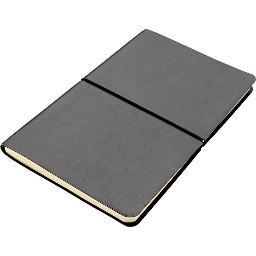 Modern Deluxe Softcover A5 Notizbuch, Schwarz , schwarz, PU, 20,80cm x 1,00cm (Länge x Höhe), Bild 3