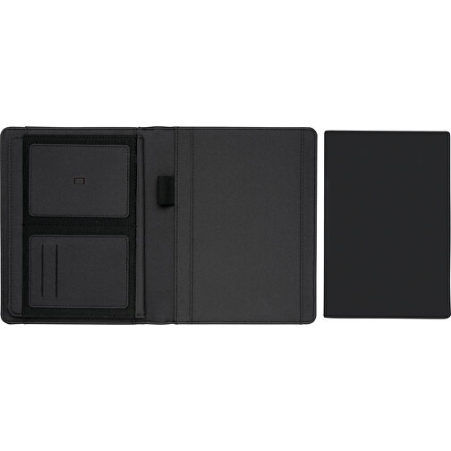 Impact AWARE™ RPET A5 Portfolio, Schwarz , schwarz, PET - recycelt, 22,20cm x 2,10cm (Länge x Höhe), Bild 5
