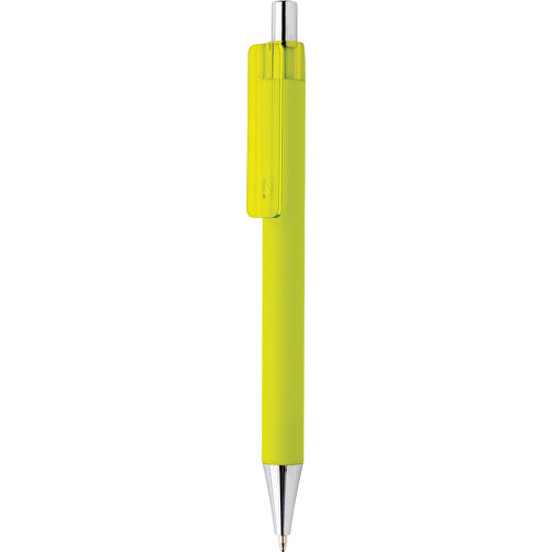 X8 Stift Mit Smooth-Touch, Limone , limone, ABS, 14,00cm (Höhe), Bild 1
