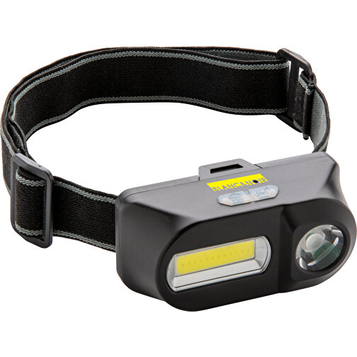 COB Und LED Stirnlampe, Schwarz , schwarz, ABS, 8,50cm x 4,30cm (Länge x Höhe), Bild 8