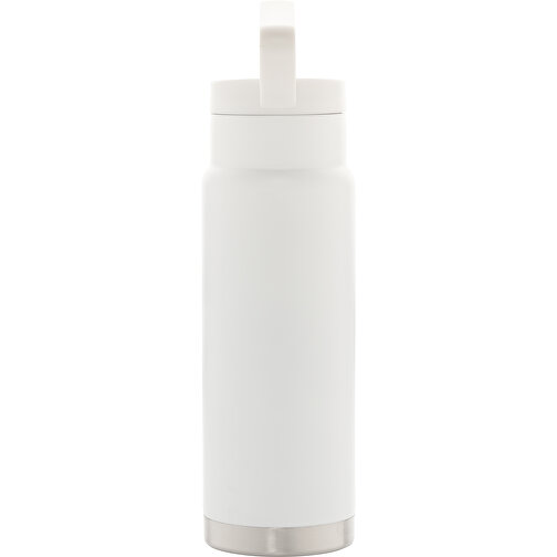 Auslaufsichere Vakuum-Flasche Mit Tragegriff, Weiß , weiß, Edelstahl, 28,30cm (Höhe), Bild 3