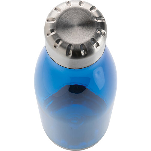 Auslaufsichere Trinkflasche Mit Stainless-Steel-Deckel, Blau , blau, Mit Glykol modifiziertes PET, 26,20cm (Höhe), Bild 2