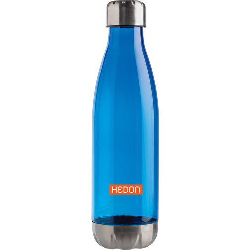 Auslaufsichere Trinkflasche Mit Stainless-Steel-Deckel, Blau , blau, Mit Glykol modifiziertes PET, 26,20cm (Höhe), Bild 3