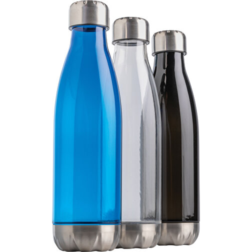 Auslaufsichere Trinkflasche Mit Stainless-Steel-Deckel, Blau , blau, Mit Glykol modifiziertes PET, 26,20cm (Höhe), Bild 4