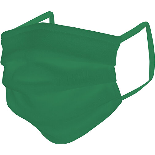 Mund-Nasen-Maske , blattgrün, Baumwolle, 11,00cm x 9,00cm (Länge x Breite), Bild 2