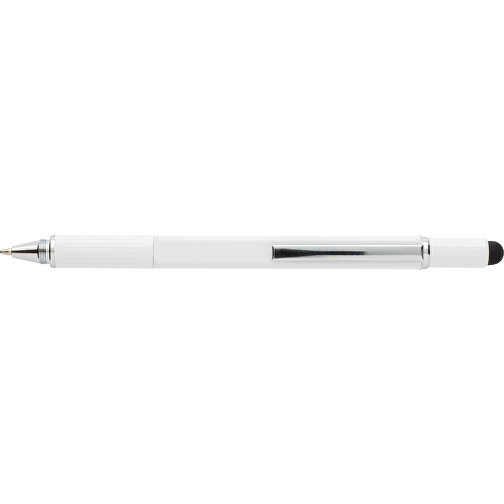 5-in-1 Aluminium Tool-Stift, Weiß , weiß, Aluminium, 15,00cm (Höhe), Bild 5