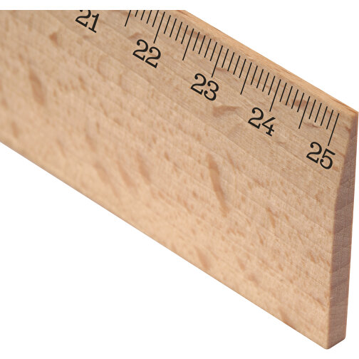 Lineal Holz 25 Cm , beige, HO, 26,00cm x 0,30cm x 3,00cm (Länge x Höhe x Breite), Bild 3