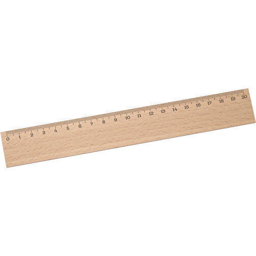 Lineal Holz 20 Cm , beige, HO, 21,00cm x 0,30cm x 3,00cm (Länge x Höhe x Breite), Bild 1