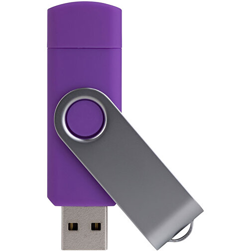 USB-Stick Smart Swing 128 GB , Promo Effects MB , lila MB , 131 GB , Kunststoff, Metal MB , 3 - 10 MB/s MB , 7,00cm x 1,00cm x 1,90cm (Länge x Höhe x Breite), Bild 1