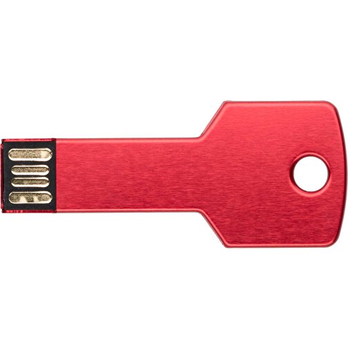 USB-Stick Schlüssel 2.0 128GB , Promo Effects MB , rot MB , 131 GB , Metall MB , 3 - 10 MB/s MB , 5,70cm x 2,40cm (Länge x Breite), Bild 1