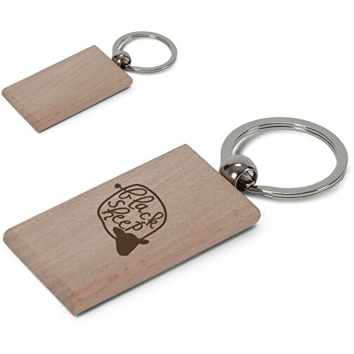 Porte-clés rectangulaire en bois, Image 2