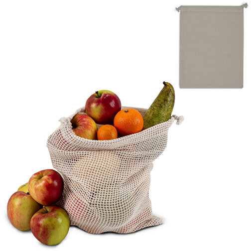 Bolsa de comida reutilizable de algodón OEKO-TEX® 25x30 cm, Imagen 2