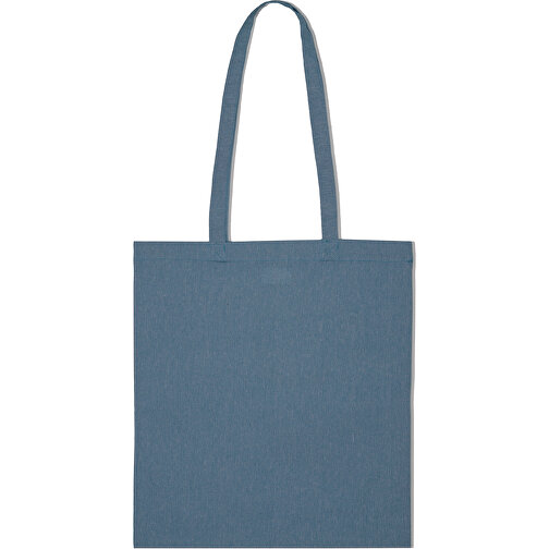 Einkaufstasche Aus Recycelter Baumwolle 38x42cm , blau, Baumwolle & PolJater, 38,00cm x 42,00cm (Länge x Höhe), Bild 1