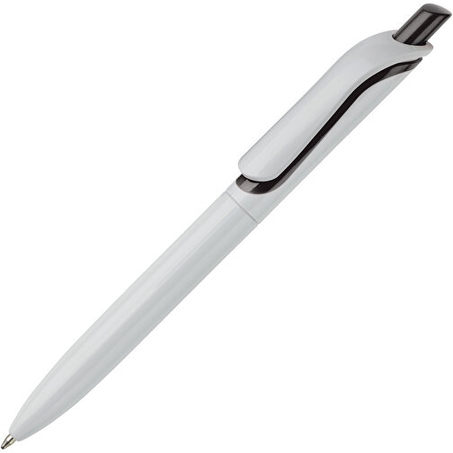 Kugelschreiber Modell Click Shadow - Hergestellt In Deutschland , weiß / schwarz, ABS, 14,30cm (Länge), Bild 2