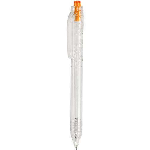 Kugelschreiber R-PET , transparent orange, R-PET, 14,30cm (Länge), Bild 1