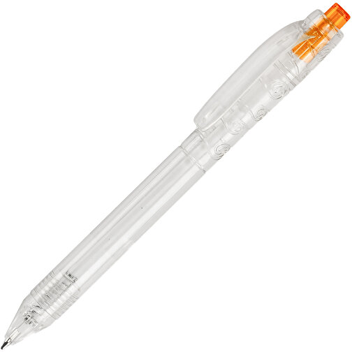 Kugelschreiber R-PET , transparent orange, R-PET, 14,30cm (Länge), Bild 2