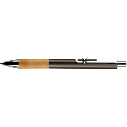 Bolígrafo metálico con empuñadura de madera, Imagen 3