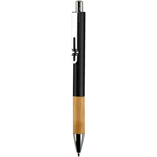 Bolígrafo metálico con empuñadura de madera, Imagen 1