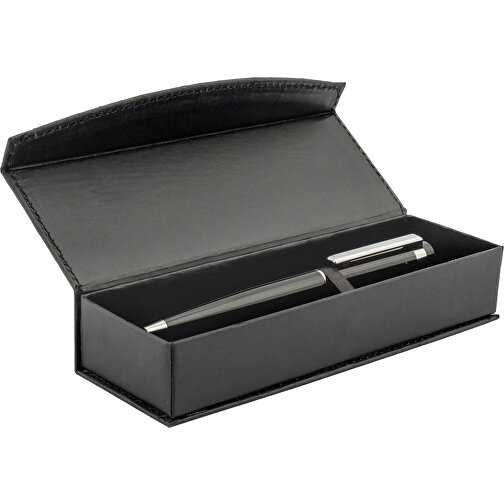 Kugelschreiber Durham , schwarz, Metall, 17,00cm x 4,00cm x 6,00cm (Länge x Höhe x Breite), Bild 5
