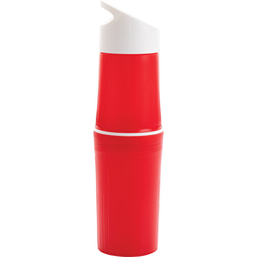 BE O Bottle, Wasserflasche Made In EU, Rot , rot, Hart-Polyethylen, 6,10cm x 24,00cm (Länge x Höhe), Bild 3