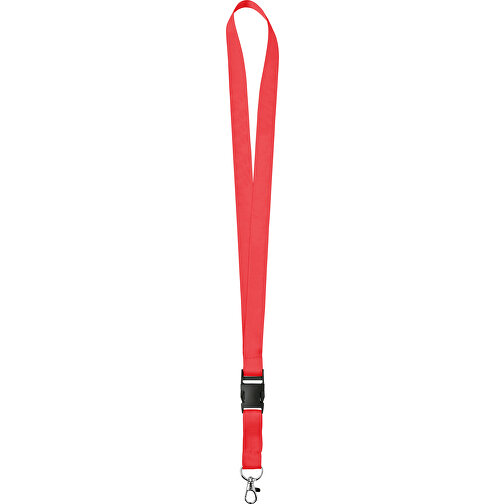 15 Mm Satin Lanyard , rot, Satin, 92,00cm x 1,50cm (Länge x Breite), Bild 1