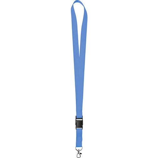 15 Mm Satin Lanyard , hellblau, Satin, 92,00cm x 1,50cm (Länge x Breite), Bild 1