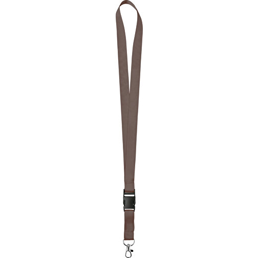 15 Mm Satin Lanyard , zartbitter, Satin, 92,00cm x 1,50cm (Länge x Breite), Bild 1