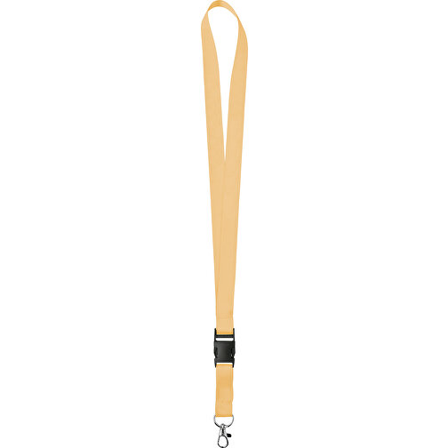 15 Mm Satin Lanyard , champagner, Satin, 92,00cm x 1,50cm (Länge x Breite), Bild 1