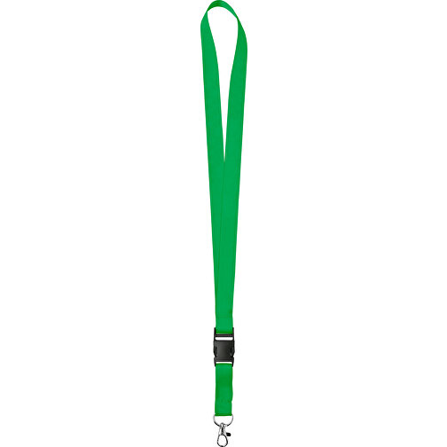 10 Mm Satin Lanyard , grasgrün, Satin, 92,00cm x 1,00cm (Länge x Breite), Bild 1