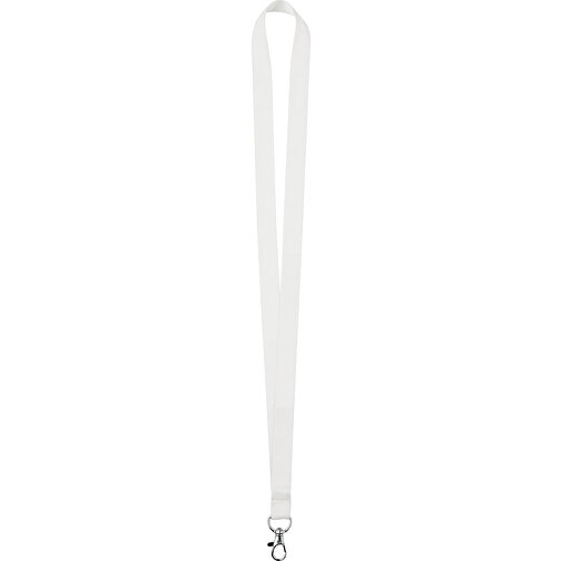 15 Mm Satin Lanyard , weiss, Satin, 90,00cm x 1,50cm (Länge x Breite), Bild 1